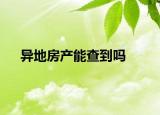 异地房产能查到吗