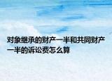 对象继承的财产一半和共同财产一半的诉讼费怎么算