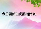 今日更新白虎煞指什么