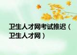 卫生人才网考试推迟（卫生人才网）