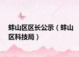 蚌山区区长公示（蚌山区科技局）