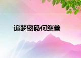 追梦密码何继善
