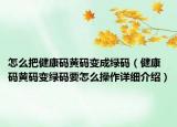 怎么把健康码黄码变成绿码（健康码黄码变绿码要怎么操作详细介绍）