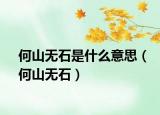 何山无石是什么意思（何山无石）