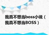 我真不想当boss小说（我真不想当BOSS）