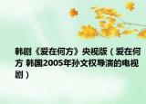 韩剧《爱在何方》央视版（爱在何方 韩国2005年孙文权导演的电视剧）