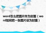word怎么把图片作为封面（word如何把一张图片设为封面）