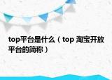 top平台是什么（top 淘宝开放平台的简称）