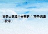 南无大悲观世音菩萨（(圣号唱诵) 歌词）