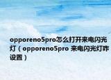 opporeno5pro怎么打开来电闪光灯（opporeno5pro 来电闪光灯咋设置）