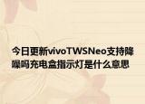 今日更新vivoTWSNeo支持降噪吗充电盒指示灯是什么意思