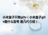 小米盒子只有gitv（小米盒子gitv是什么型号 是几代介绍）