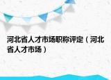 河北省人才市场职称评定（河北省人才市场）