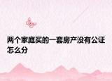两个家庭买的一套房产没有公证怎么分
