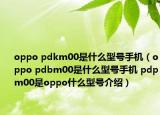 oppo pdkm00是什么型号手机（oppo pdbm00是什么型号手机 pdpm00是oppo什么型号介绍）