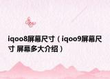 iqoo8屏幕尺寸（iqoo9屏幕尺寸 屏幕多大介绍）