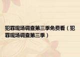 犯罪现场调查第三季免费看（犯罪现场调查第三季）