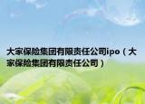 大家保险集团有限责任公司ipo（大家保险集团有限责任公司）