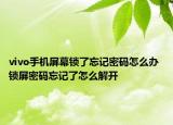 vivo手机屏幕锁了忘记密码怎么办 锁屏密码忘记了怎么解开