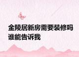 金陵居新房需要装修吗谁能告诉我