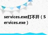 services.exe打不开（Services.exe）