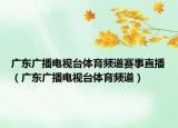 广东广播电视台体育频道赛事直播（广东广播电视台体育频道）