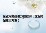 企业网站建设方案案例（企业网站建设方案）