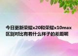 今日更新荣耀x20和荣耀x10max区别对比有着什么样子的差距呢