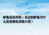 鲈鱼会冻死吗（冻过的鲈鱼为什么会变绿色详细介绍）