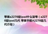 苹果a2270是ipad什么型号（a2270是ipad几代 苹果平板A2270是几代介绍）