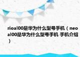 rioal00是华为什么型号手机（neoal00是华为什么型号手机 手机介绍）