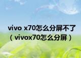 vivo x70怎么分屏不了（vivox70怎么分屏）