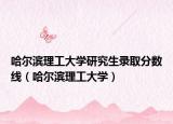 哈尔滨理工大学研究生录取分数线（哈尔滨理工大学）
