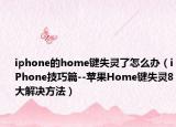 iphone的home键失灵了怎么办（iPhone技巧篇--苹果Home键失灵8大解决方法）
