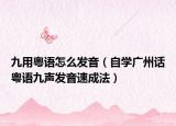 九用粤语怎么发音（自学广州话粤语九声发音速成法）