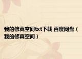 我的修真空间txt下载 百度网盘（我的修真空间）
