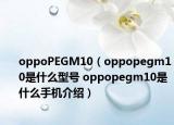 oppoPEGM10（oppopegm10是什么型号 oppopegm10是什么手机介绍）