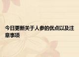 今日更新关于人参的优点以及注意事项