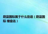 蔚蓝国际属于什么街道（蔚蓝国际 楼盘名）
