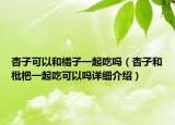 杏子可以和橘子一起吃吗（杏子和枇杷一起吃可以吗详细介绍）