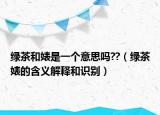 绿茶和婊是一个意思吗??（绿茶婊的含义解释和识别）