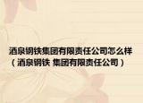 酒泉钢铁集团有限责任公司怎么样（酒泉钢铁 集团有限责任公司）