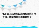 龟苓膏不成型可以加粉在煮吗（龟苓膏不成型为什么详细介绍）