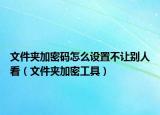文件夹加密码怎么设置不让别人看（文件夹加密工具）