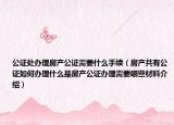 公证处办理房产公证需要什么手续（房产共有公证如何办理什么是房产公证办理需要哪些材料介绍）