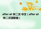 after all 林二汶 中文（after all 林二汶演歌曲）