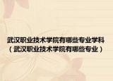 武汉职业技术学院有哪些专业学科（武汉职业技术学院有哪些专业）