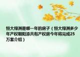 恒大绿洲是哪一年的房子（恒大绿洲多少年产权朝阳添共有产权房今年将完成25万套介绍）