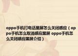 oppo手机打电话黑屏怎么关闭感应（oppo手机怎么取消感应黑屏 oppo手机怎么关闭感应黑屏介绍）