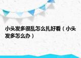 小头发多很乱怎么扎好看（小头发多怎么办）